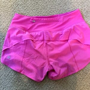 Lululemon pink shorts 4 inch inseam super cute smaller fit brand new